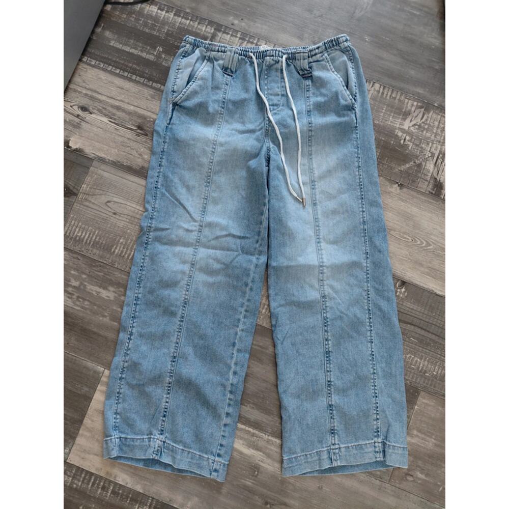 Oat New York Jeans Womens 8/29 Cloud Luxe Wide Leg Blue Denim Comfort Relaxed